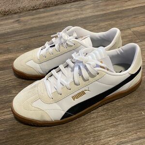 Puma White and Black Classic Sneakers